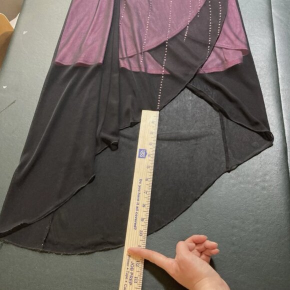 Vintage Byer Too Womens Beaded Mesh Midi Dress Size M Whimsigoth Vamp Goth Y2K - Picture 15 of 16